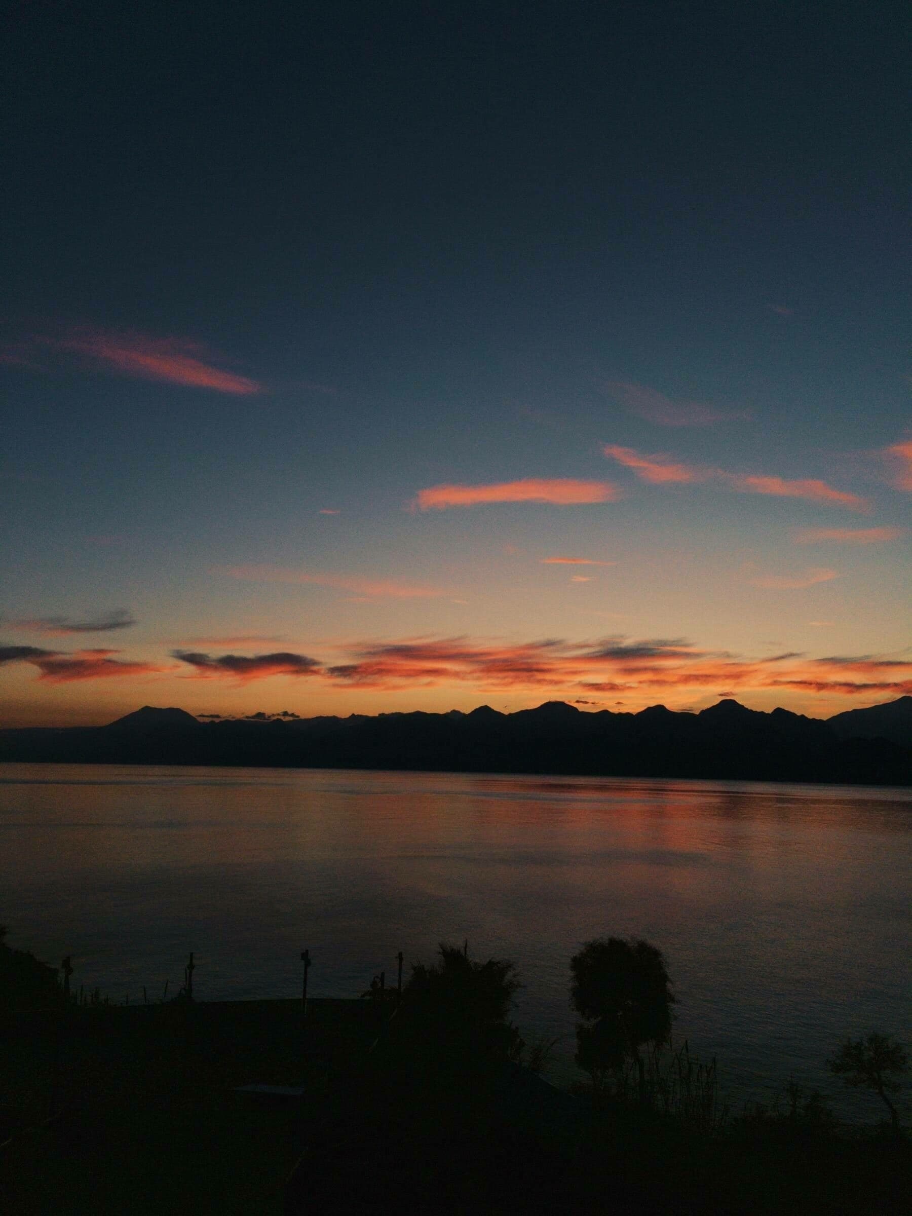 view of sea and sunset, antalya